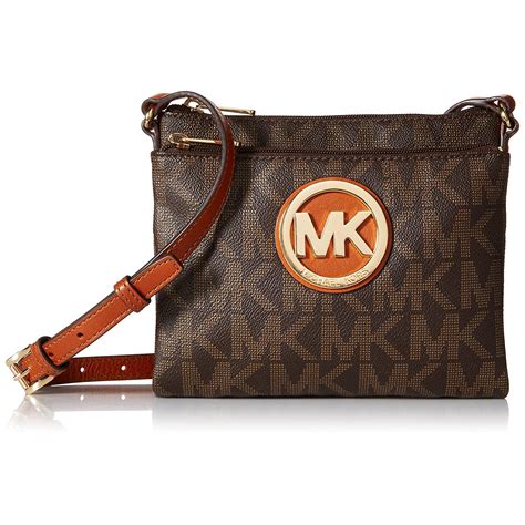 michael kors brown gold signature fulton large shoulder handbag browns|Michael Kors fulton crossbody.